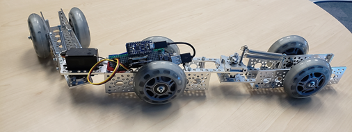 A wheeled three-link snake robot